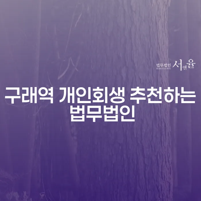 구래역 개인회생 추천하는 법무법인