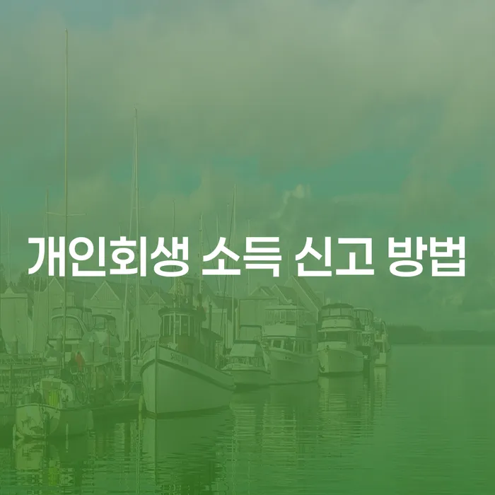 개인회생 소득 신고 방법은 어떻게 해야 할까요?