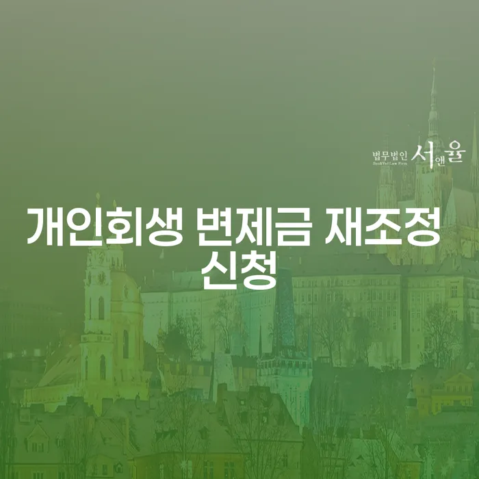 개인회생 변제금 재조정 신청은 어떻게 해야 할까요?