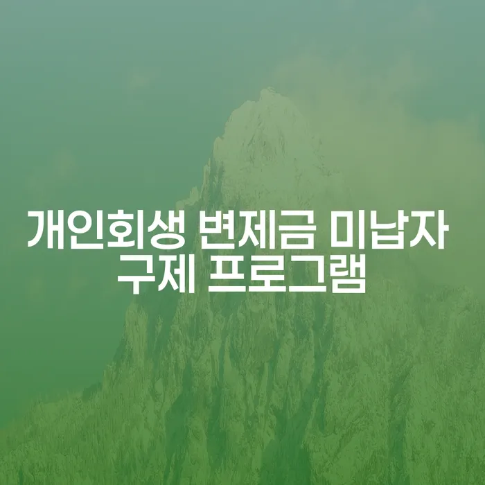 개인회생 변제금 미납자 구제 프로그램: 어떻게 도움을 받을 수 있을까요?