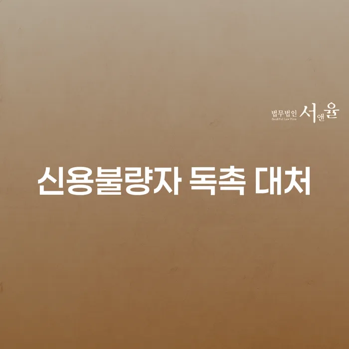 신용불량자 독촉 대처, 어떻게 해야 할까요?