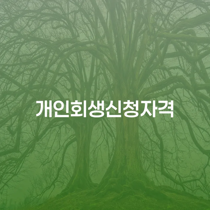 홍제동 개인회생 신청자격을 이해하고 채무 탈출하기